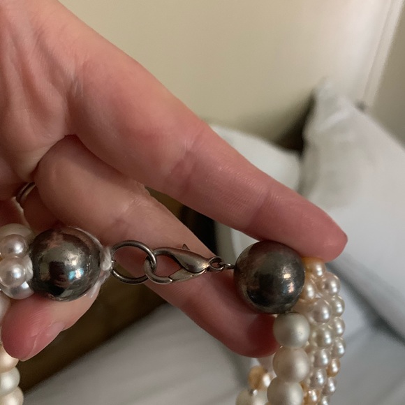 Very pretty beaded pearl necklace - Picture 2 of 2